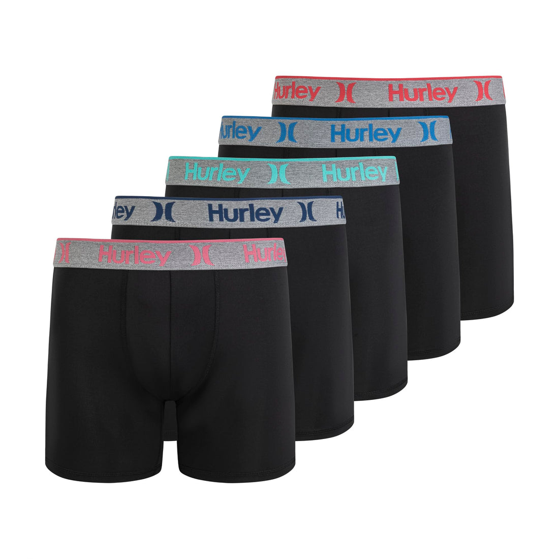 Hurley mens 5 Pack Stretch Boxer Briefs