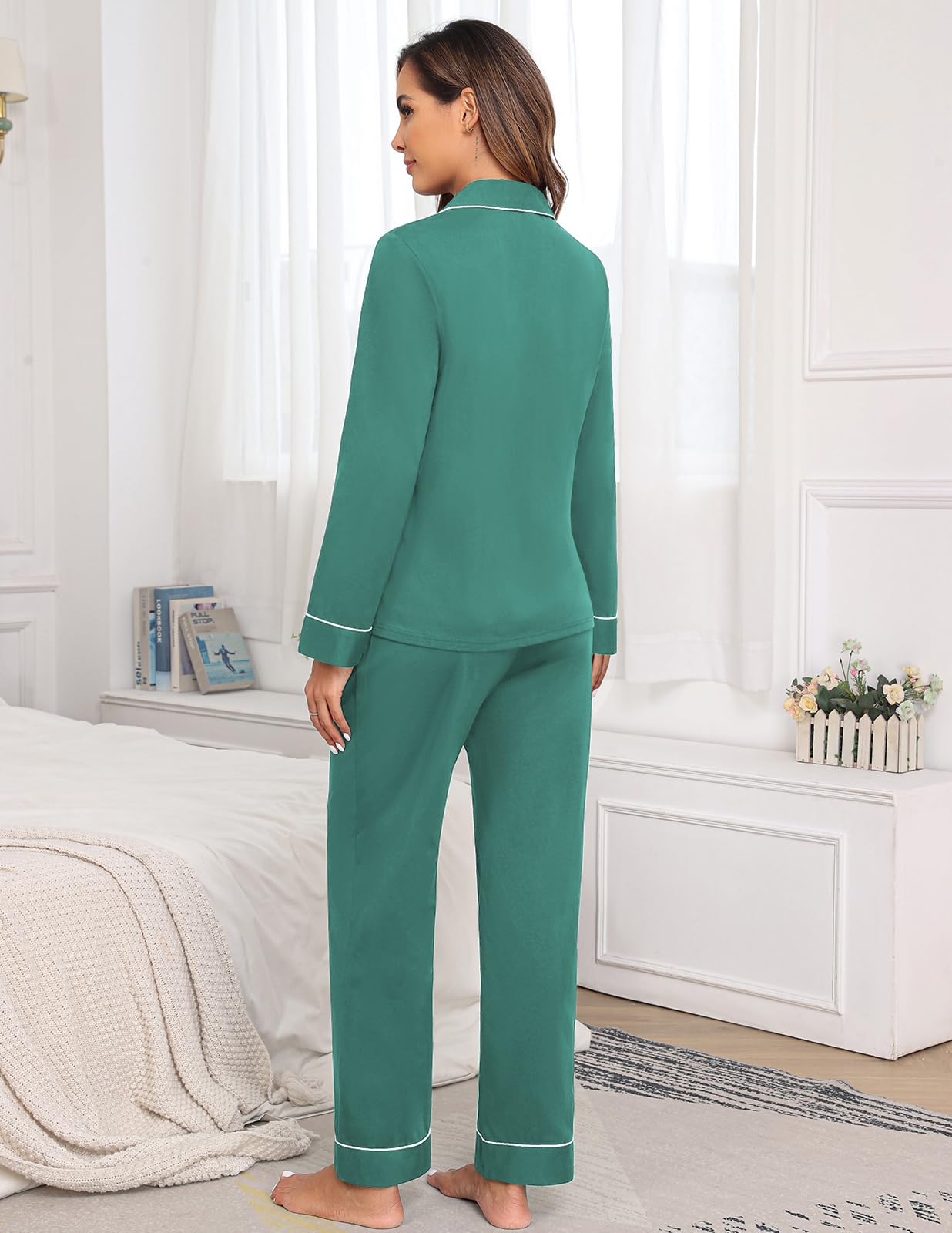Veseacky Womens Pajamas Sets Lounge Sets for Women with Pockets for Home and Pajama Parties Suitable for all Seasons