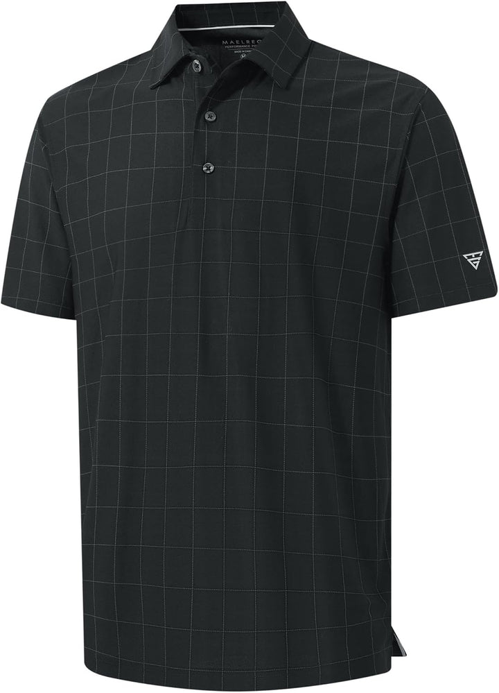 M MAELREG Men's Golf Shirts Short Sleeve Lightweight Performance Moisture Wicking Dry Fit Casual UPF 30+ Polo Shirts for Men