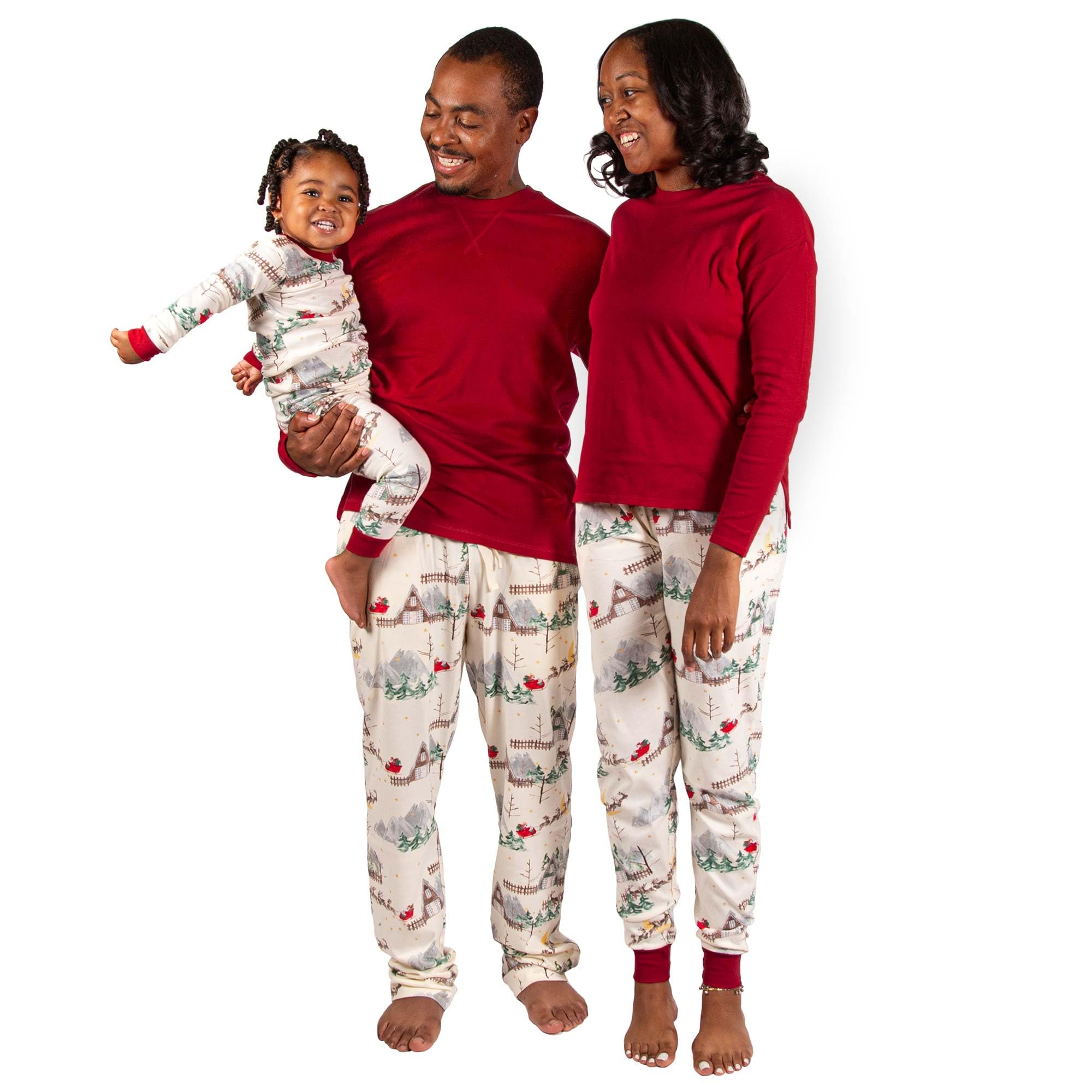 Burt's Bees Baby Matching Family Jammies, Organic Cotton, Holiday Pajamas