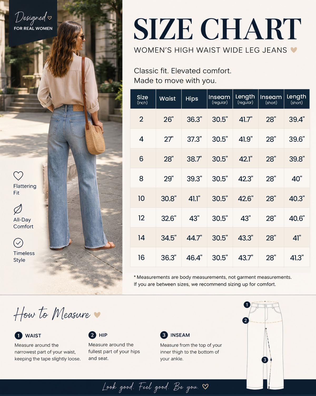 Womens High Waisted Jeans Stretchy Straight Leg Loose Fit Tummy Control Raw Hem Denim Pants Trendy Fashion