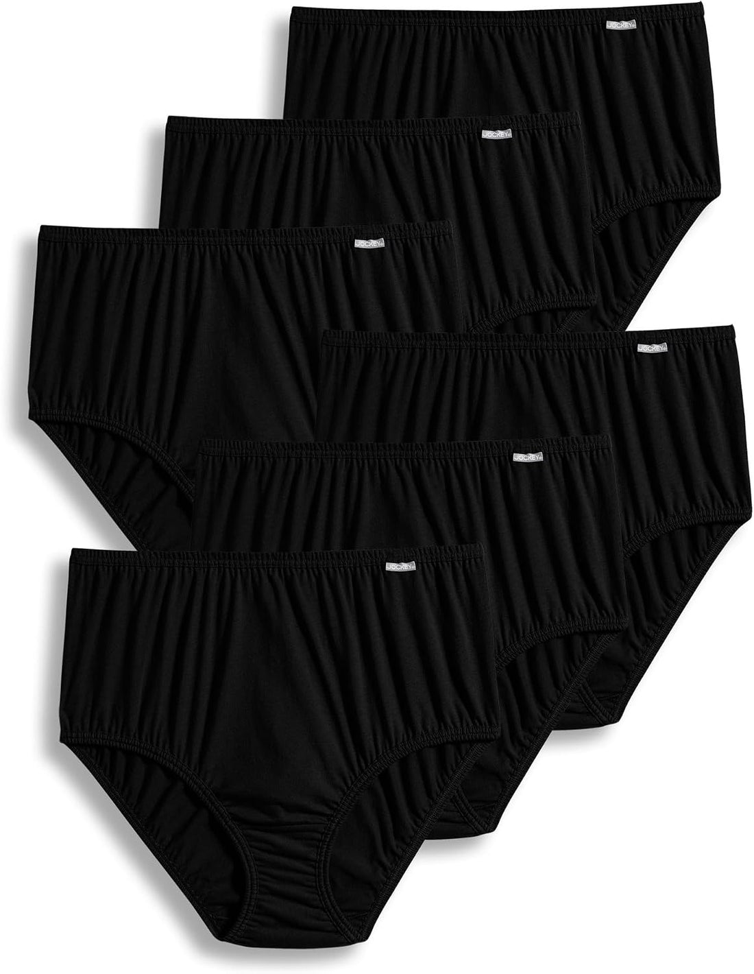 Jockey Women's Underwear 100% Cotton Elance Brief - 6 Pack