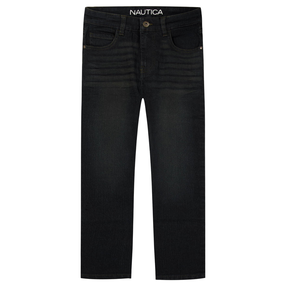 Nautica Boys' Classic Fit Straight Leg Denim Jeans, 5-Pocket Style, Zipper Fly & Button Closure