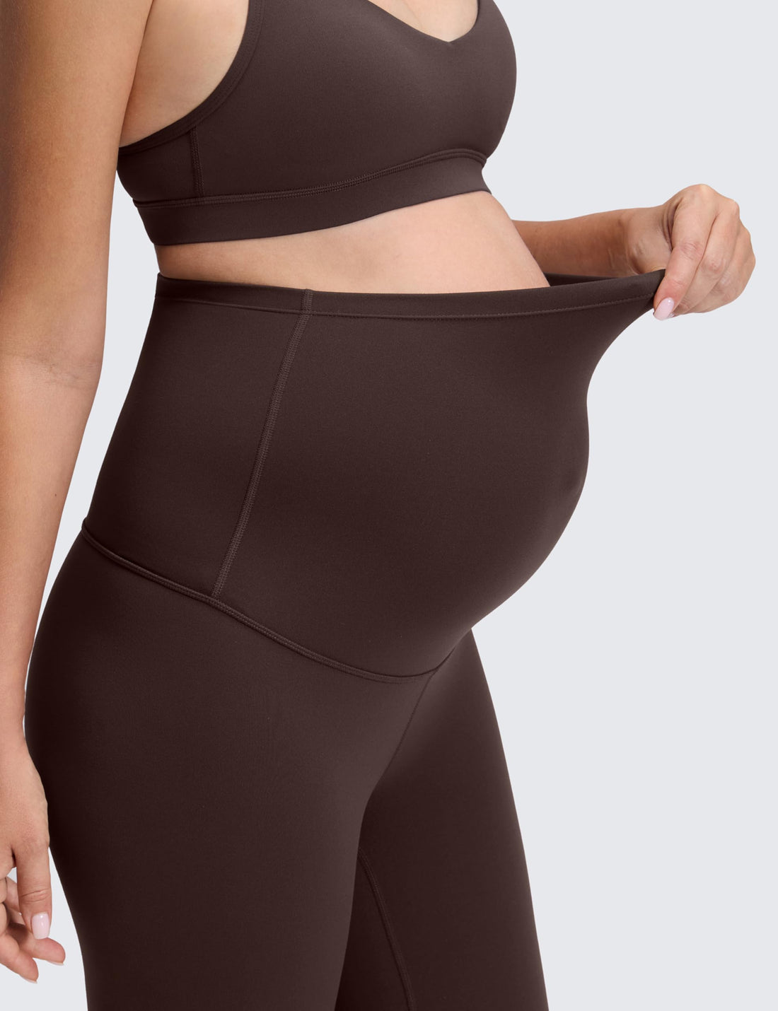 CRZ YOGA Maternity Leggings 25" | Butterluxe, Extremely Soft, Gentle Compression, Yoga, Super High Rise, U-shaped Belly, Pregnancy and Postpartum