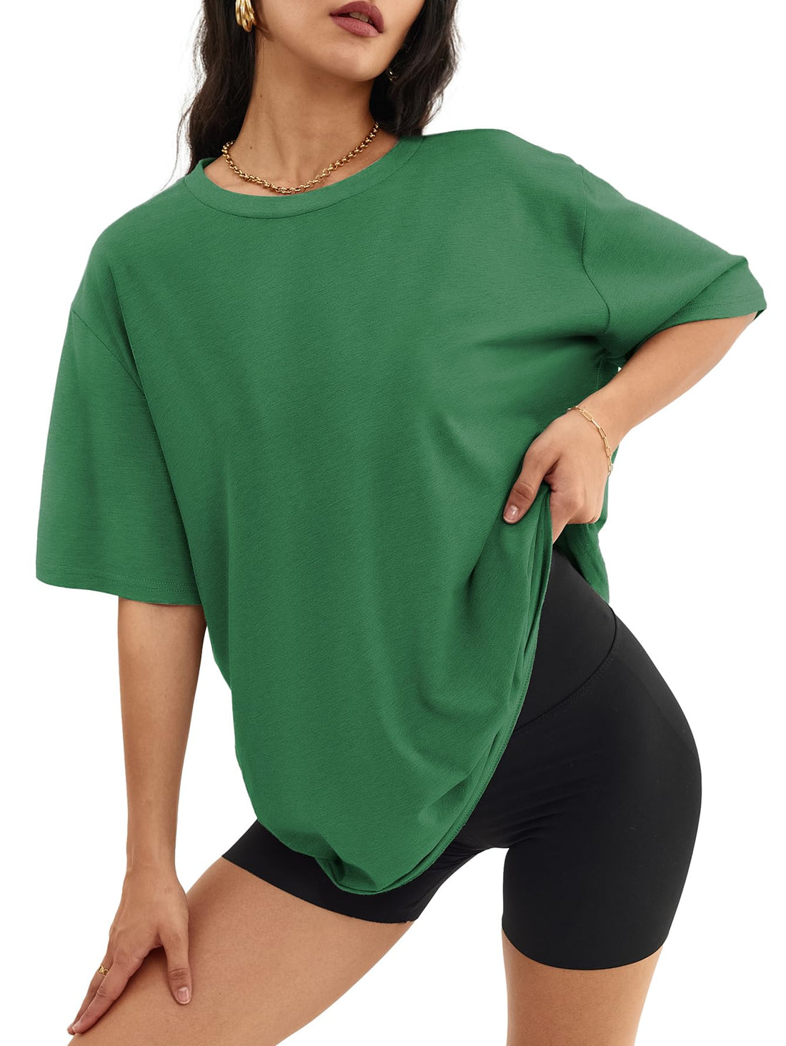 ATHMILE Womens Oversized T Shirts Casual Tee Workout Tops Gym Clothes Summer Loose Fit Short Sleeve Graphics Basic Y2K 2026