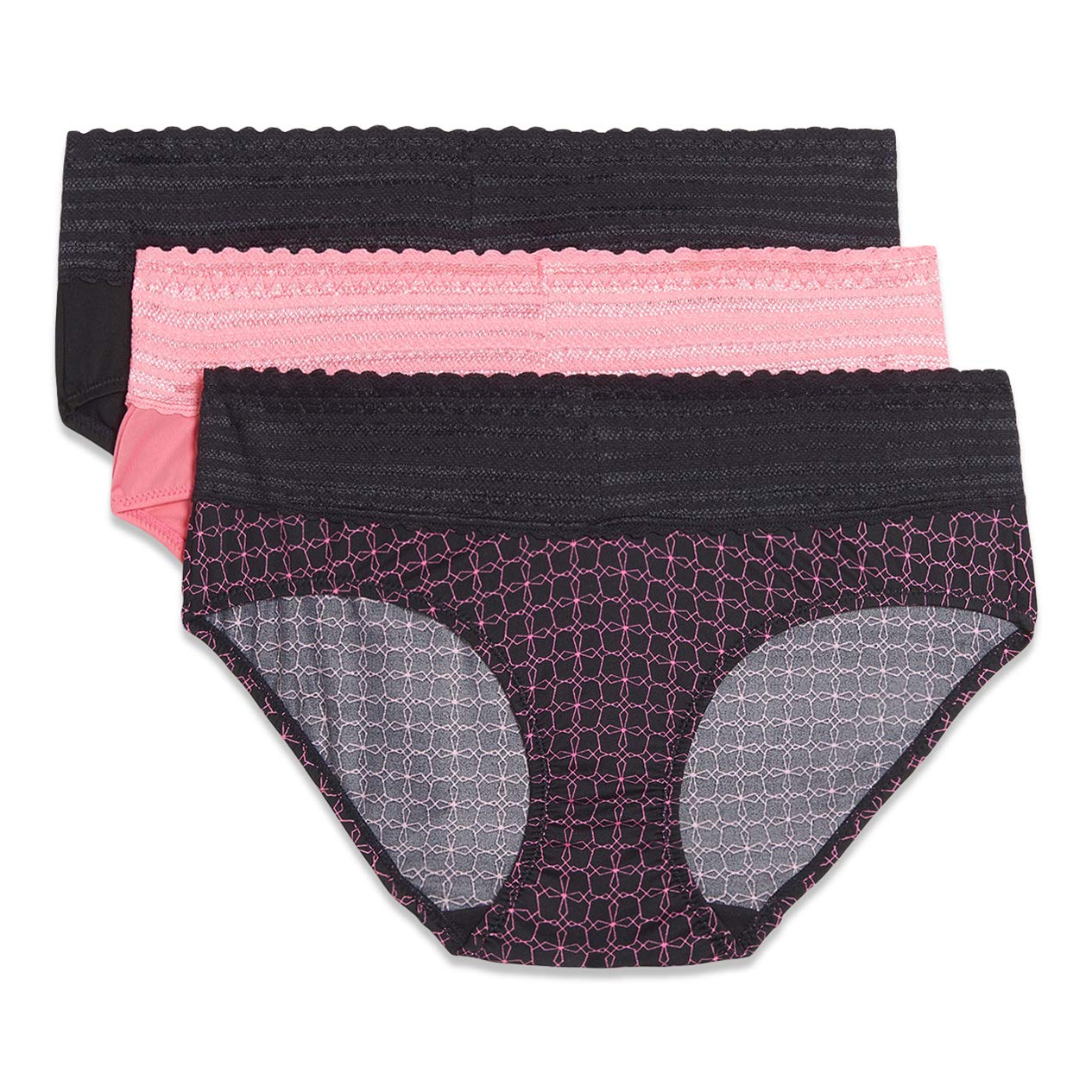 Warner's womens Blissful Benefits No Muffin 3 Pack Hipster Panties