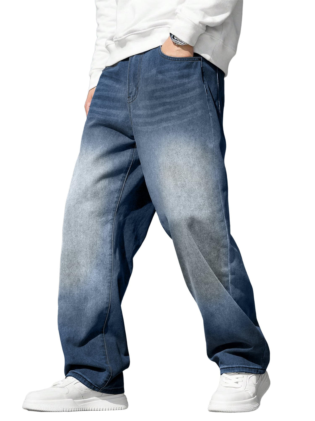JMIERR Mens Baggy Jeans Wide Leg Y2K Loose Fit Denim Pants | Vintage Relaxed Loose Fit, Stretch, Straight Leg, Skater Streetwear, 5 Pockets, Casual Carpenter Jean, Hip Hop