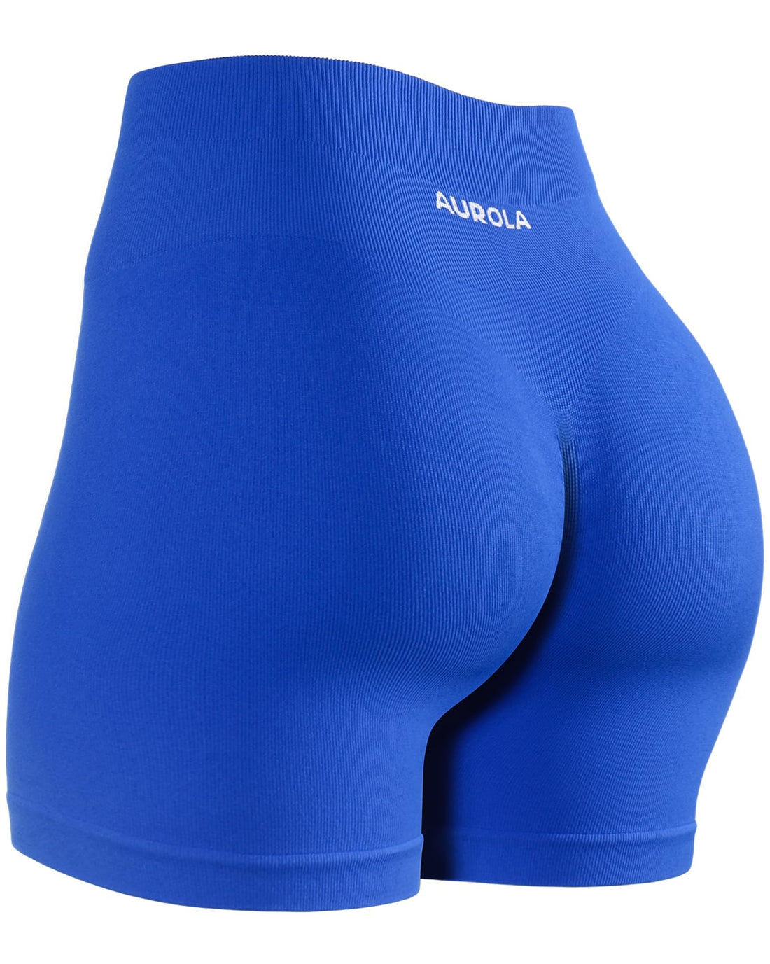 AUROLA Power Workout Shorts for Women Tummy Control Squat Proof Ribbed Thick Seamless Scrunch Active Short
