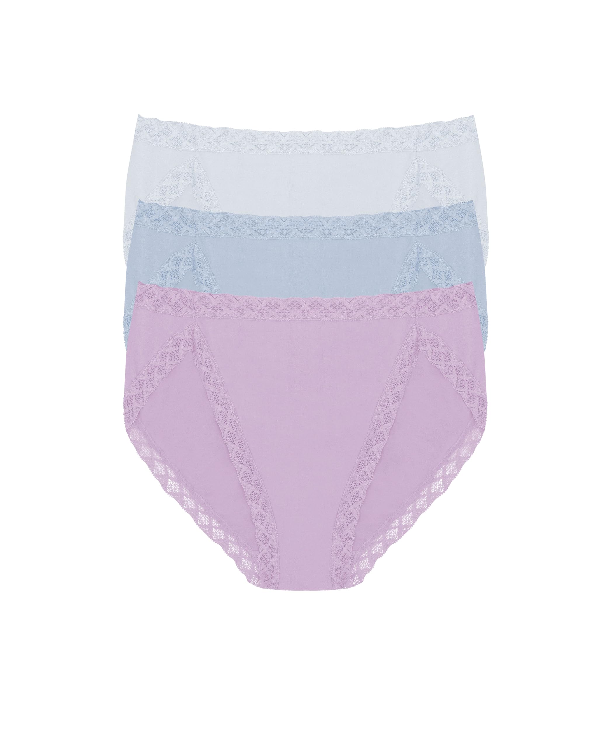 Natori Women's Pima Bliss French Cut Briefs 3 Pack