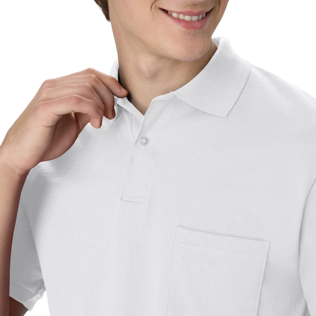 Hanes Men's Short Sleeve Jersey Pocket Polo (Pack of 2)