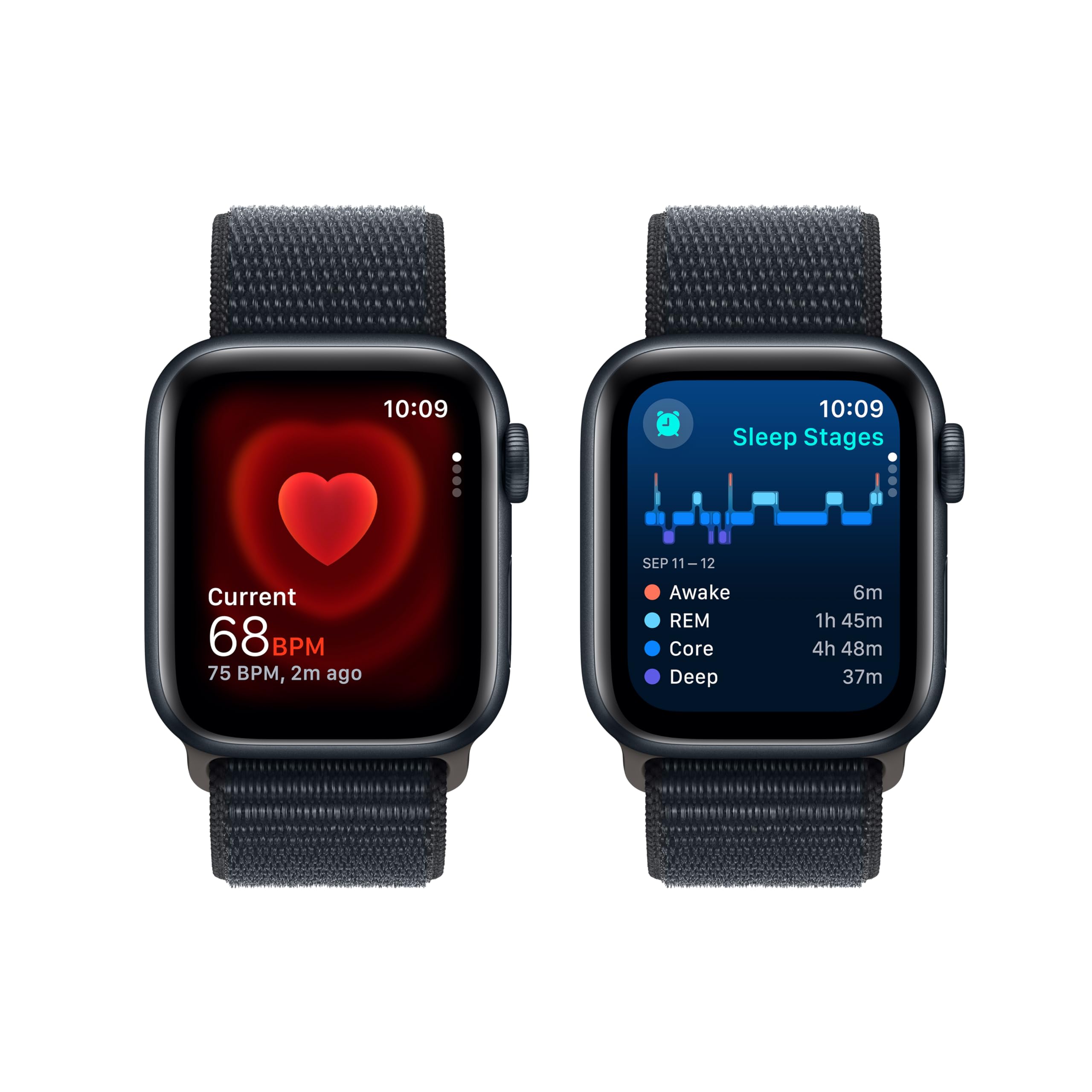Apple Watch SE (2nd Gen) (GPS + Cellular, 40mm) - Starlight Aluminum Case with Starlight Sport Band, S/M (Renewed)