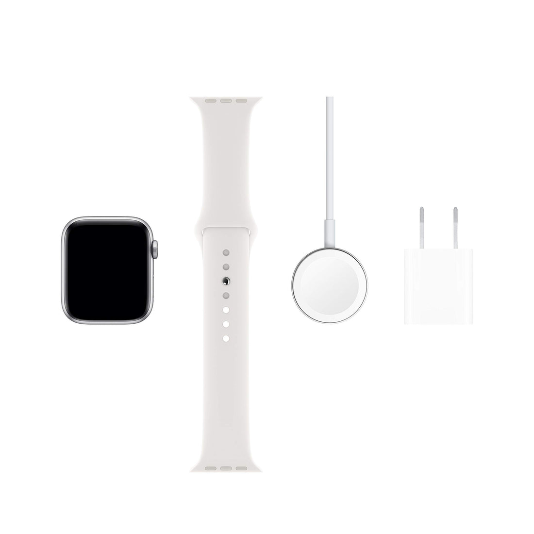 Apple Watch Series 5 (GPS, 44MM) - Space Gray Aluminum Case with Black Sport Band (Renewed)
