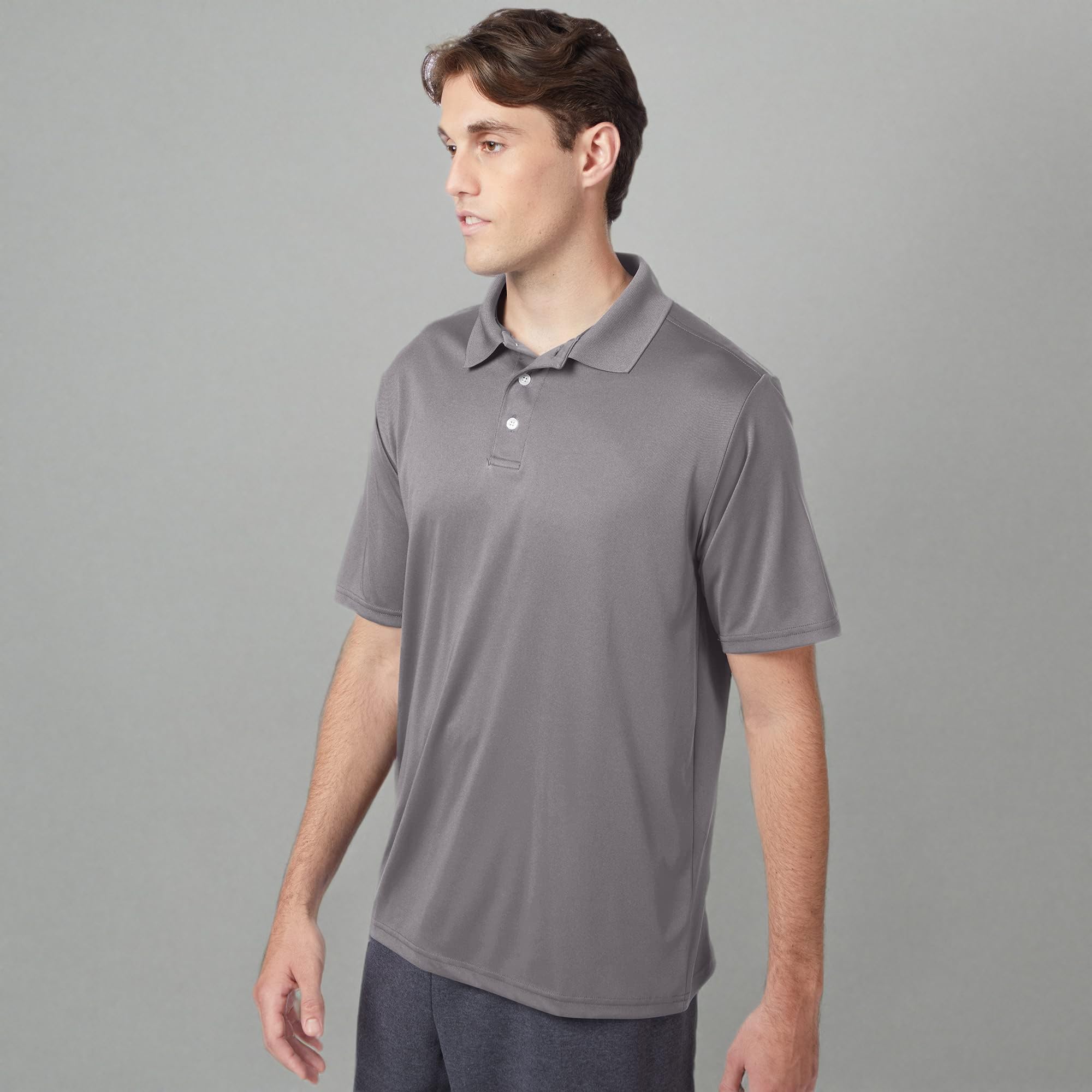 Hanes Men's Cool DRI Polo Shirt, Quick-Drying Performance Polo for Men, UPF Protection