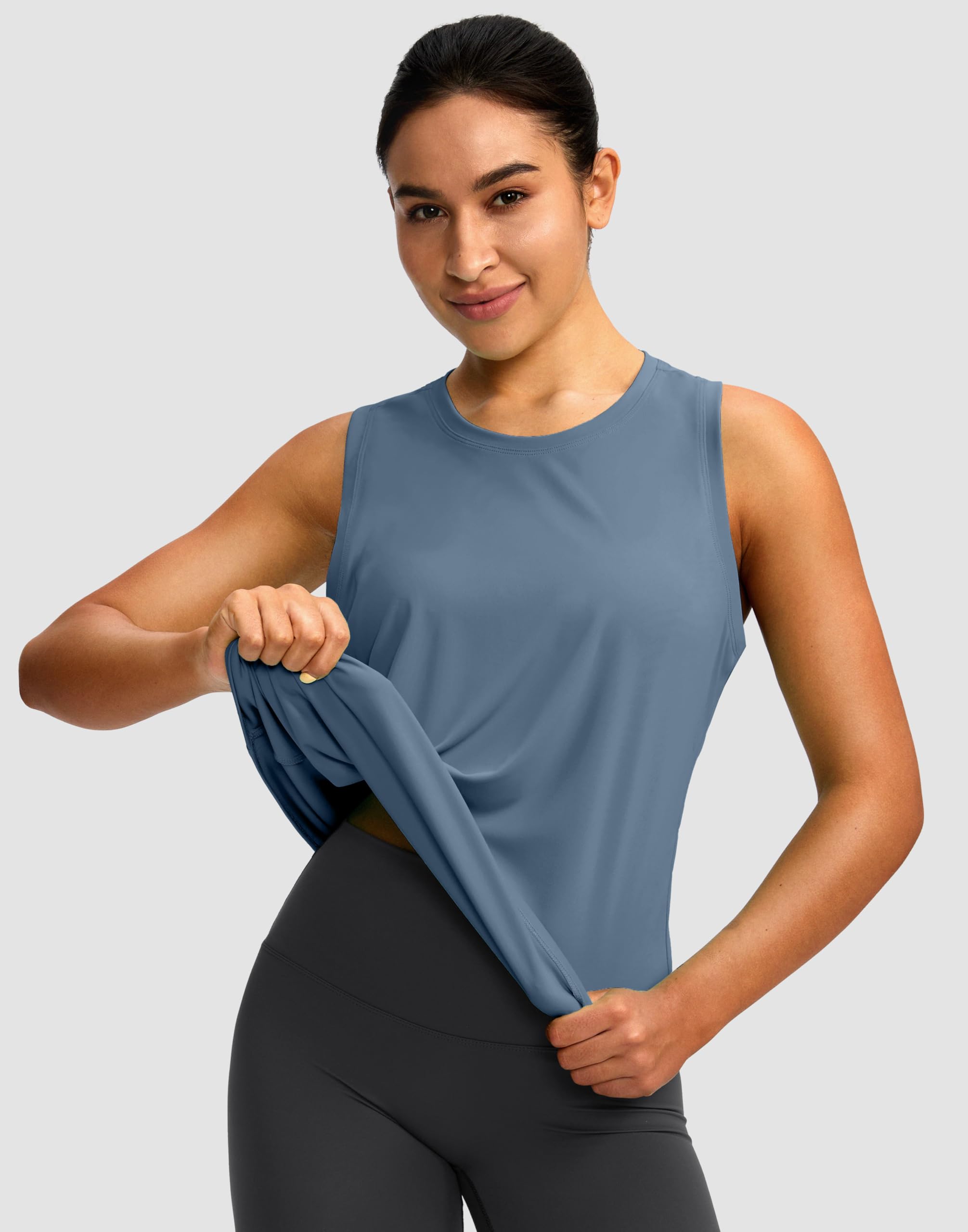 Women's Workout Tops Racerback Athletic Tank Tops Sleeveless Loose Fit Yoga Running Gym Shirts for Women