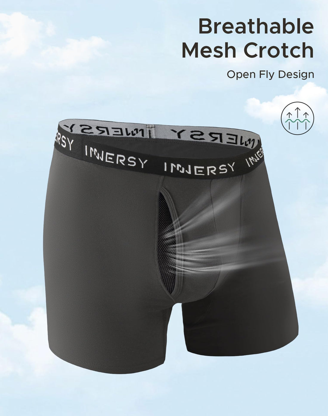 INNERSY Men's Big and Tall Boxer Briefs Cotton Moisture Wicking Underwear 4-Pack