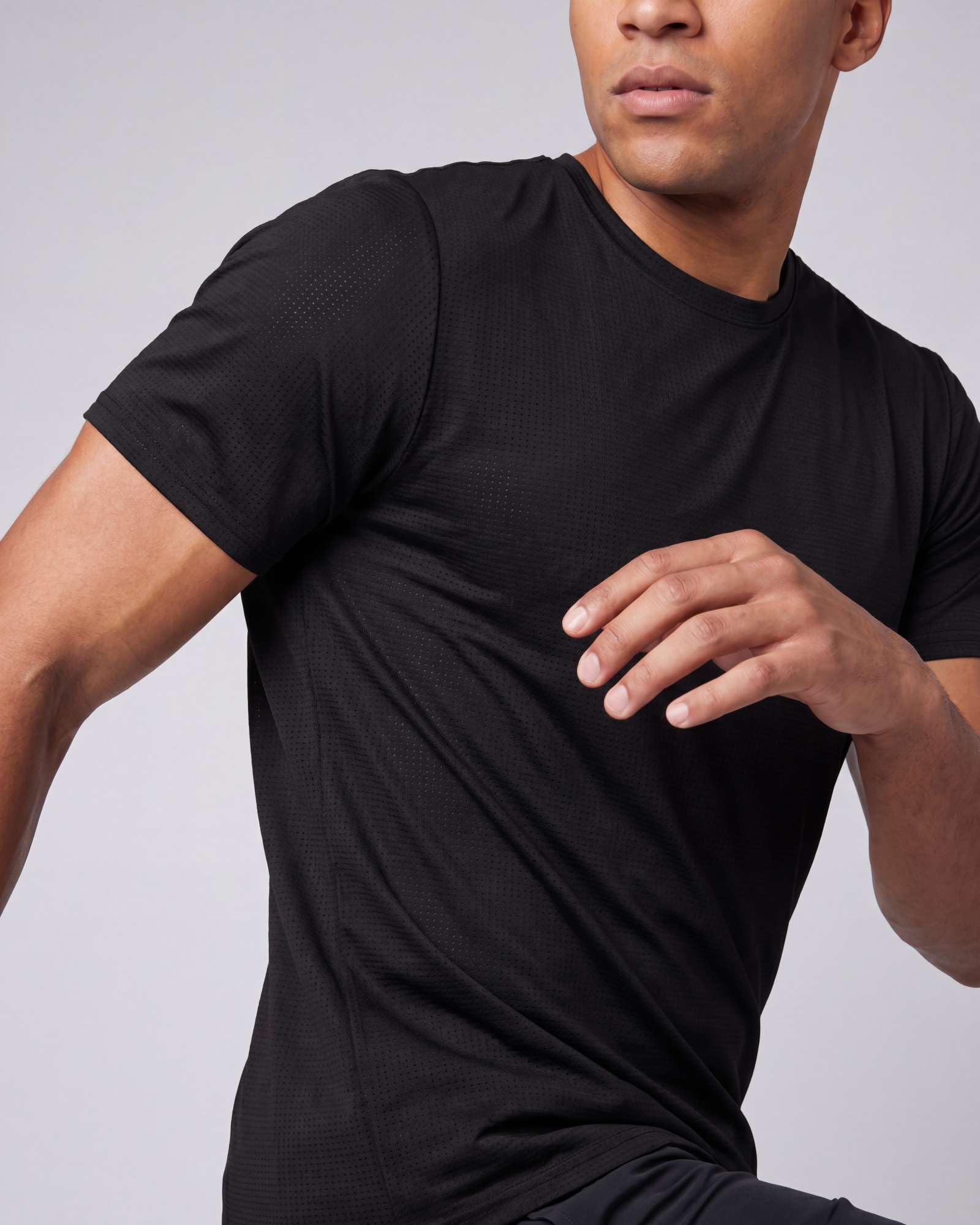 5 Pack Men's Dry Fit Short Sleeve Crew T Shirts Gym Tees Athletic Workout | Breeze Tech, Cooling Moisture Wicking Breathable, Soft Casual Workout, Running Hiking Exercise Soccer