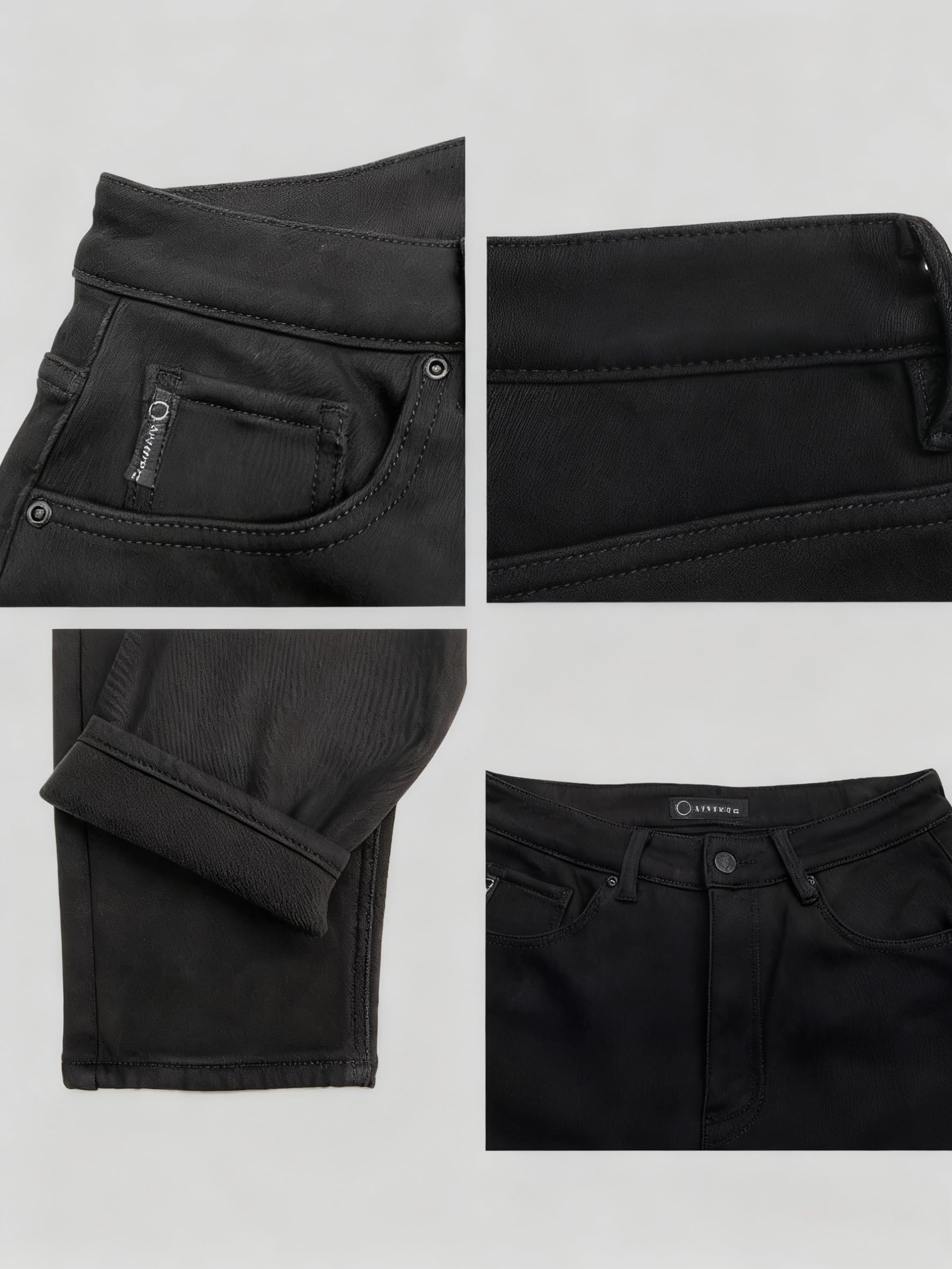 Fleece Lined Jeans Men Winter Stretch Denim Warm Pants Loose Casual Jeans