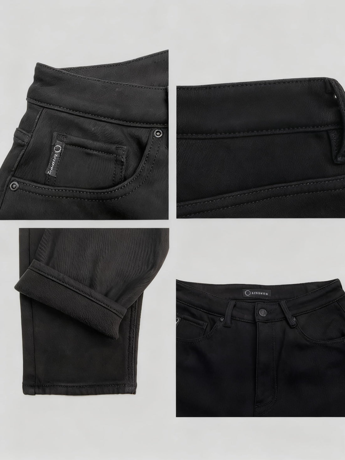 Fleece Lined Jeans Men Winter Stretch Denim Warm Pants Loose Casual Jeans