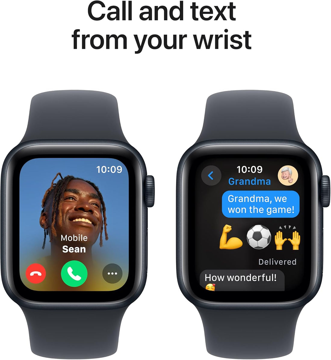 Apple Watch SE (2nd Gen) [GPS 40mm] Smartwatch with Midnight Aluminum Case with Midnight Sport Band S/M. Fitness and Sleep Trackers, Crash Detection, Heart Rate Monitor, Retina Display