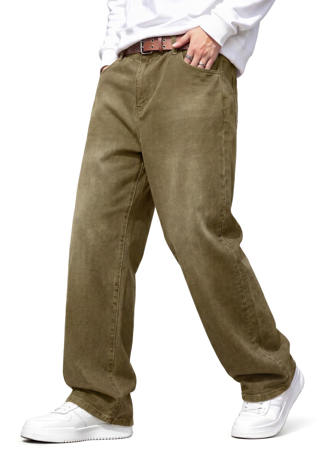JMIERR Men's Tapered Baggy Jeans - Loose Fit Wide Leg Denim Pants | Vintage Relaxed Loose Fit, Stretch, Wide Leg, Skater Streetwear, 5 Pockets, Casual Carpenter Jean, Hip Hop,Loose Fit,Outfit