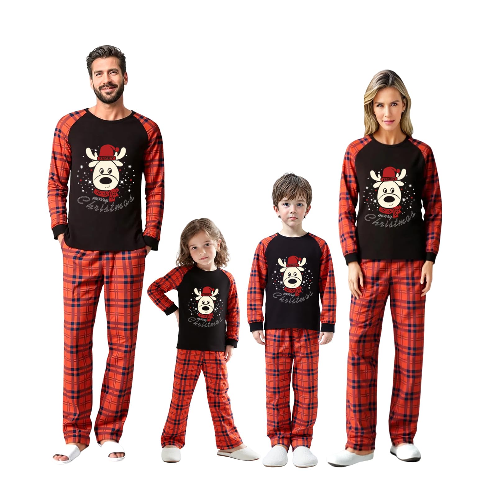 Family Christmas Match Pajamas Christmas Family Pjs Sets With Pocket