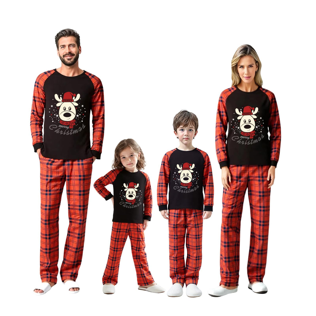 Family Christmas Match Pajamas Christmas Family Pjs Sets With Pocket