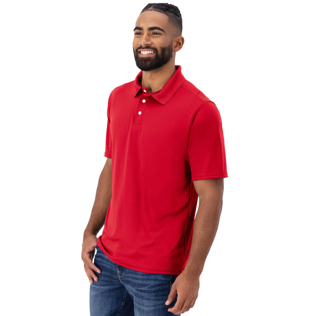 Hanes Men's Cool DRI Polo Shirt, Quick-Drying Performance Polo for Men, UPF Protection