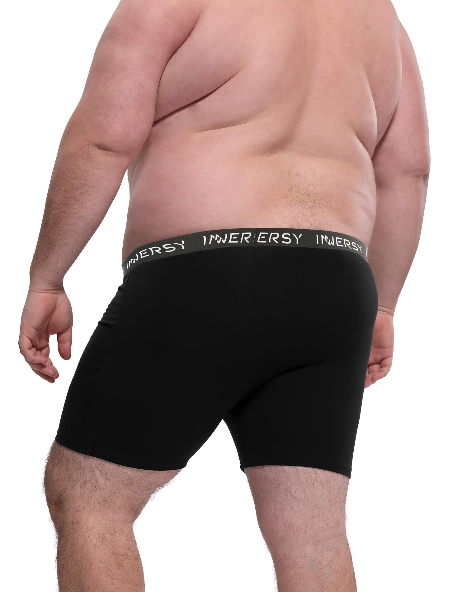 INNERSY Men's Big and Tall Boxer Briefs Cotton Moisture Wicking Underwear 4-Pack