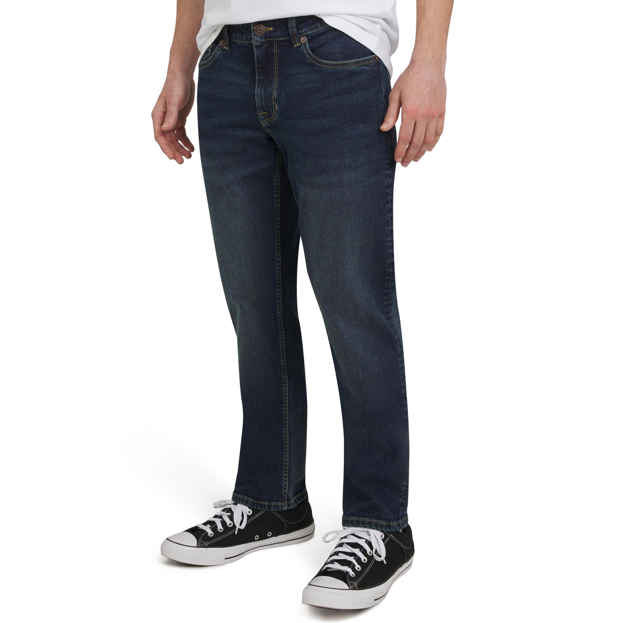 Quiksilver Men's 5 Pocket Straight Fit Stretch Waist Denim Jeans