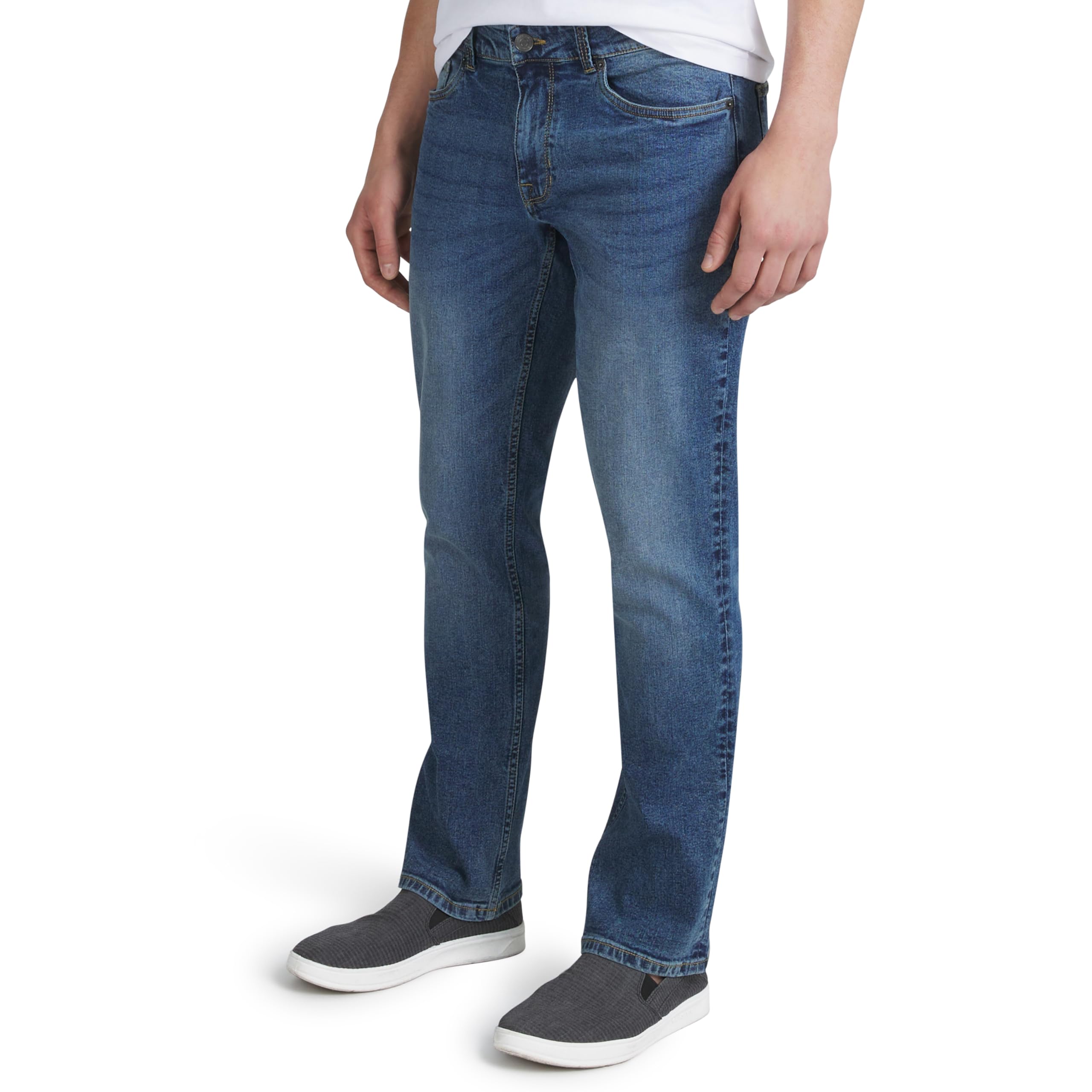 Quiksilver Men's 5 Pocket Straight Fit Stretch Waist Denim Jeans