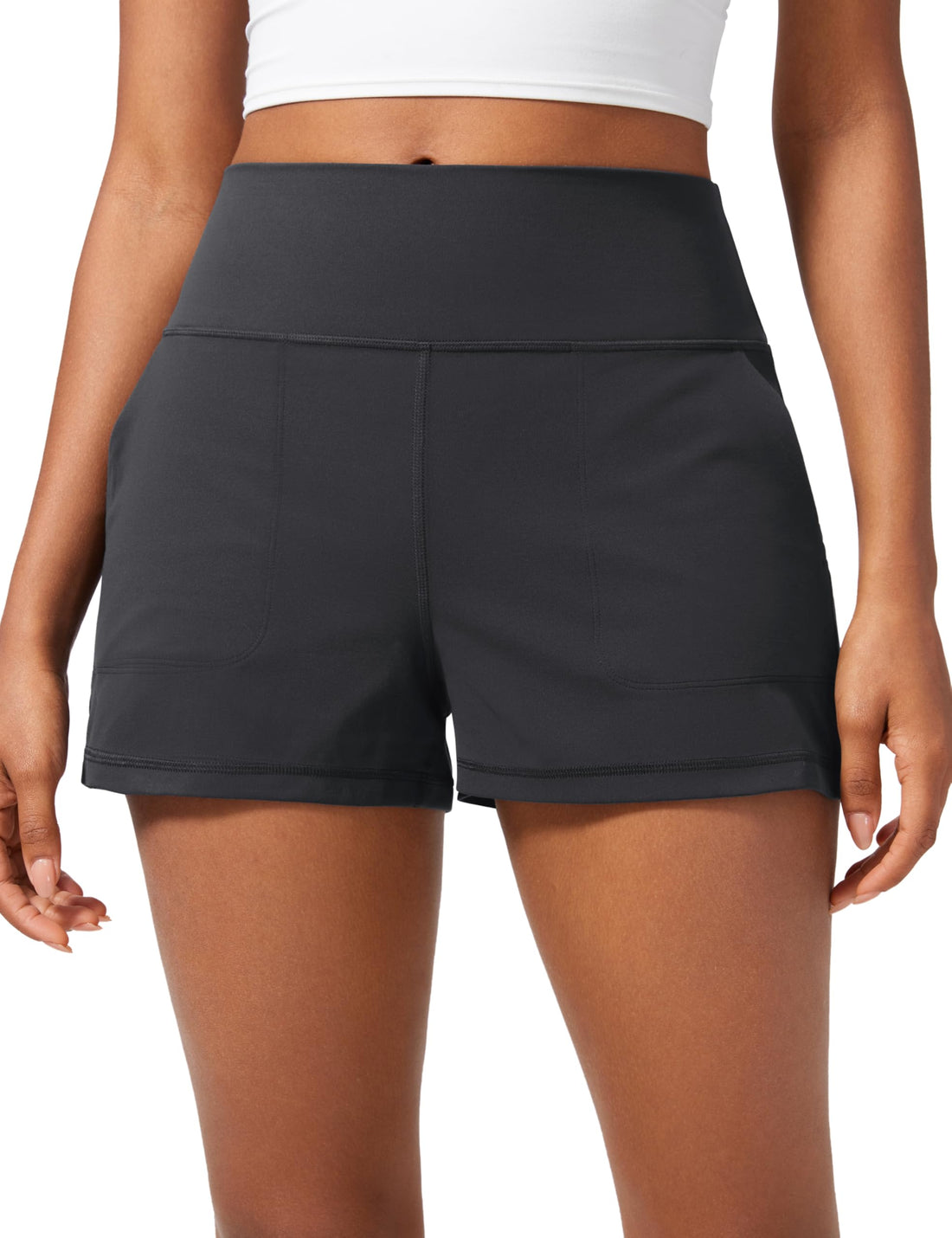 CRZ YOGA Butterlift Linerless Shorts 3" | High Waisted, Buttery Soft, Comfy, Yoga, Casual, Pockets, for Women