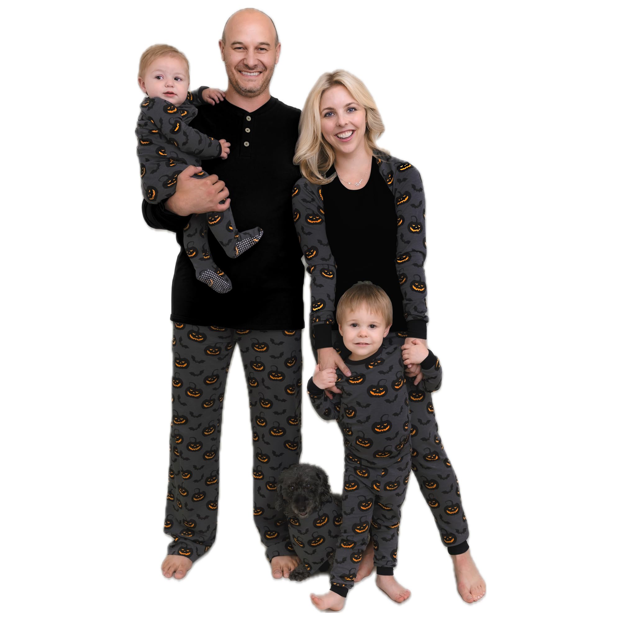 Holiday Family Matching Pajamas sets Organic Cotton Christmas/Halloween Family PJs for Adults, Kids, Baby And Pets