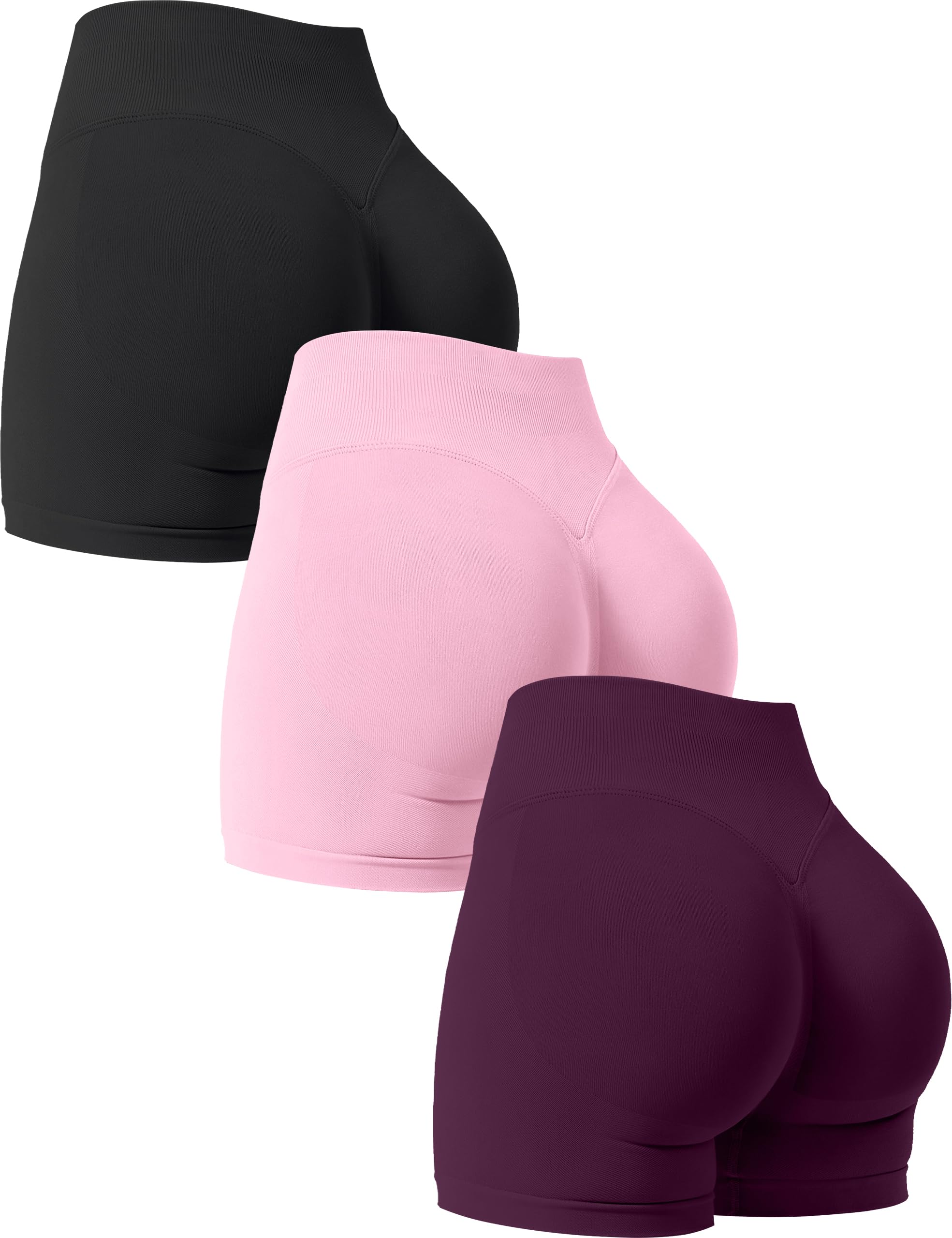 VVX Gym Shorts Women Workout High Waisted Scrunch Butt Lifting Tummy Control Seamless Yoga Biker Spandex Booty Shorts 3 Pack