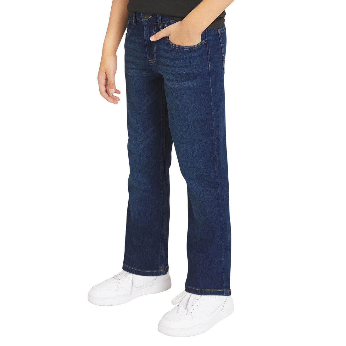 Lee Boys' 5 Pocket Loose Fit Stretch Waist Denim Jeans
