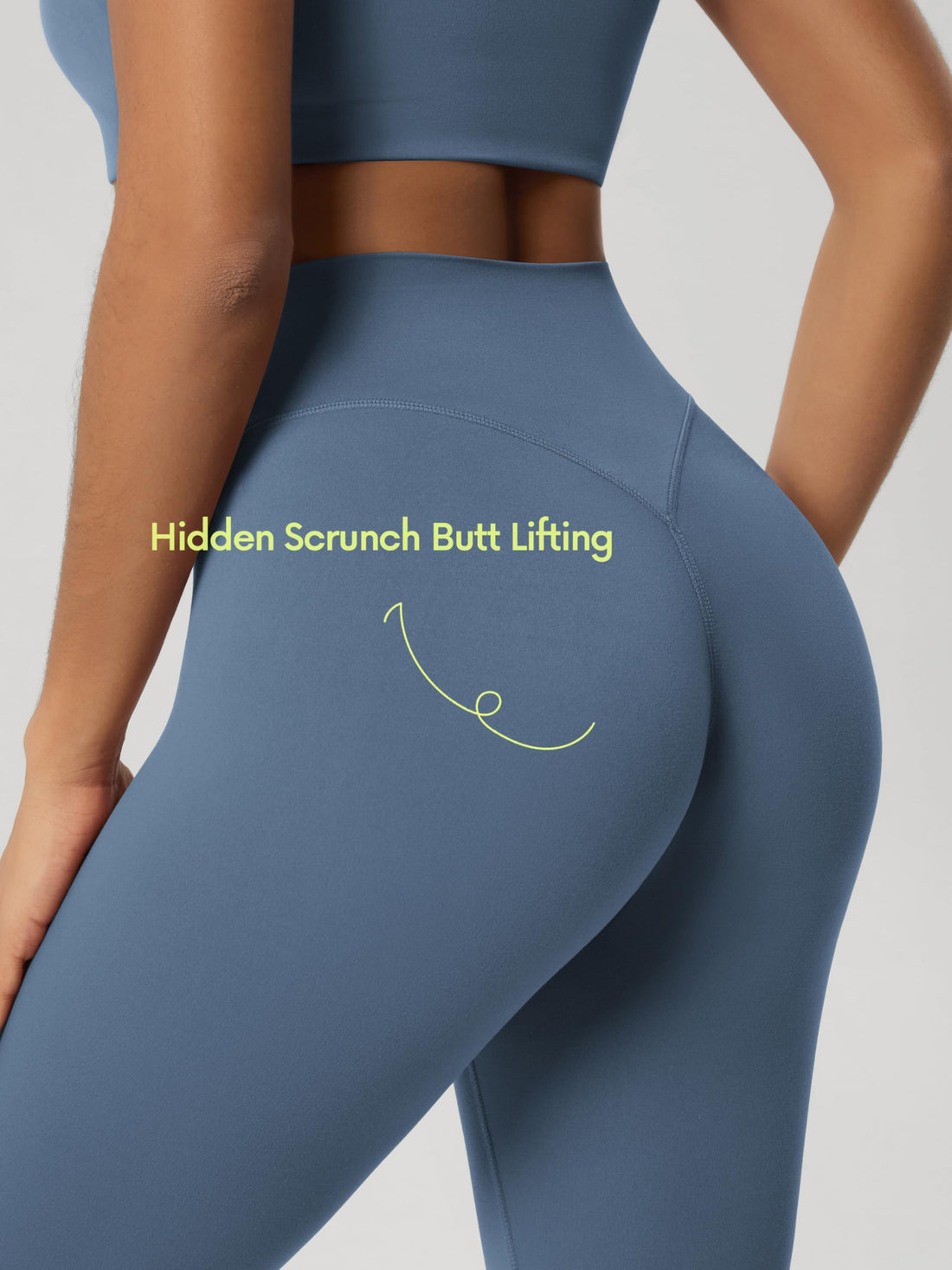 ODODOS Hidden Scrunch Butt Lifting Leggings for Women - 25" / 27" / 29" No Front Seam High Waist Booty Sculpting Yoga Pants