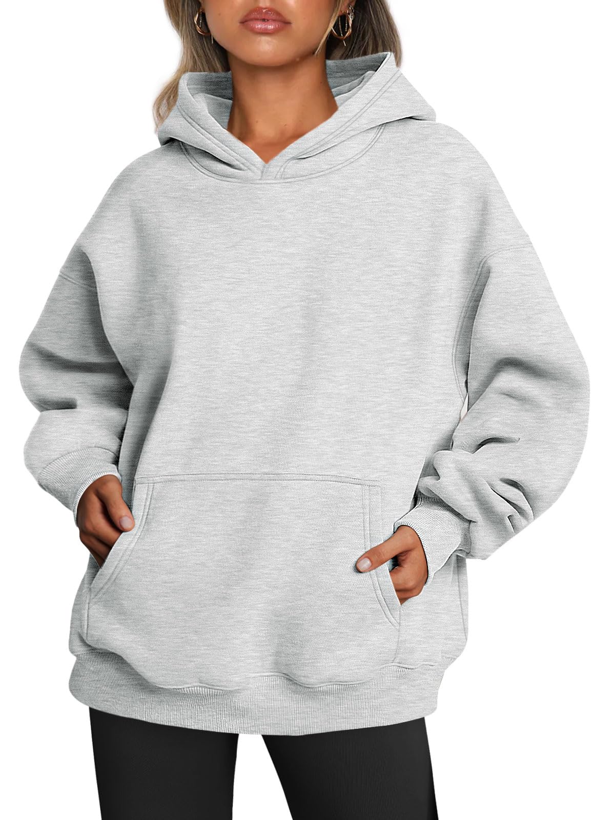 Trendy Queen Women Oversized Hoodies Fall Outfits | Gentle Skin Feel, Aesthetic Drop Shoulder, Large Kangaroo Pocket, Seamless Daily Outfit Match