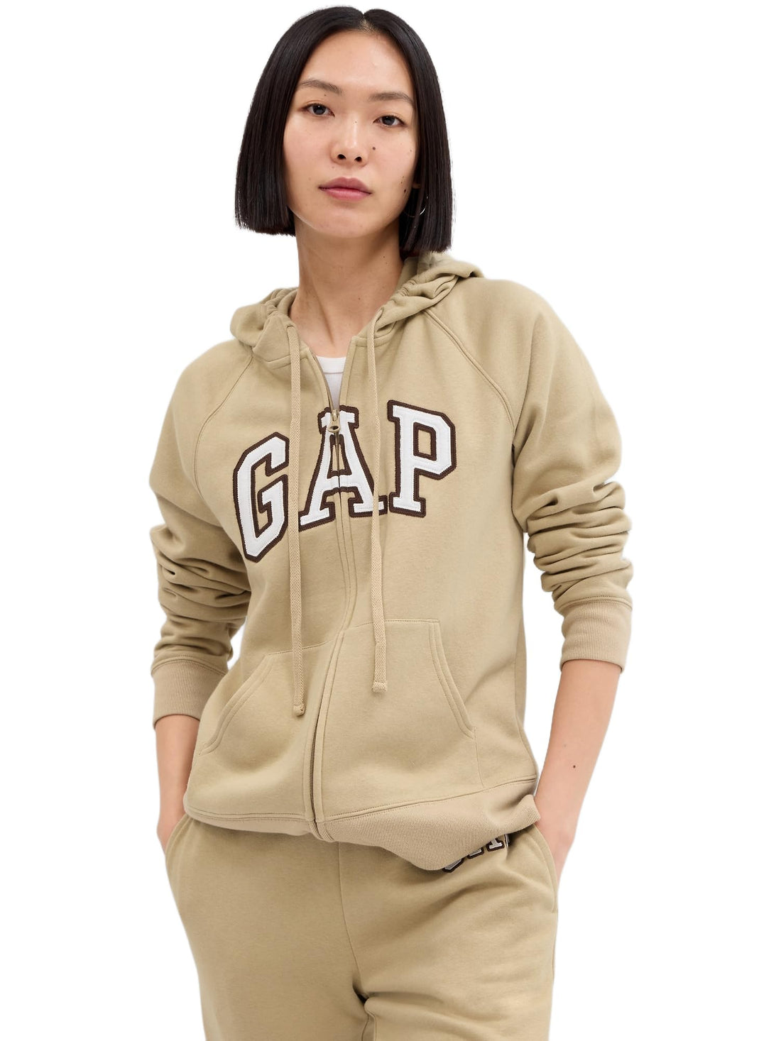 GAP Women's Logo Hoodie Hooded Full Zip Sweatshirt