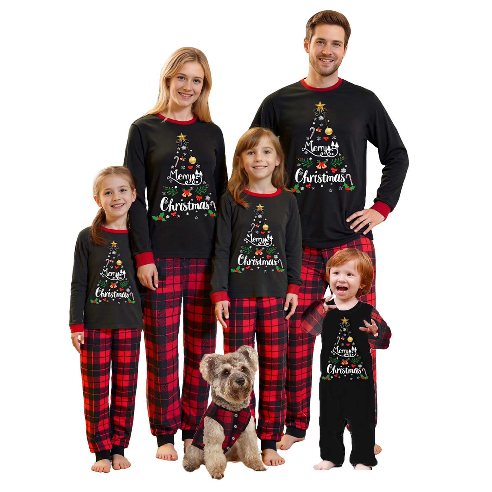 WephuPSho Christmas Family Matching Pajamas, Festive Xmas Jammies Sets for the Whole Family, Holiday Pjs Christmas