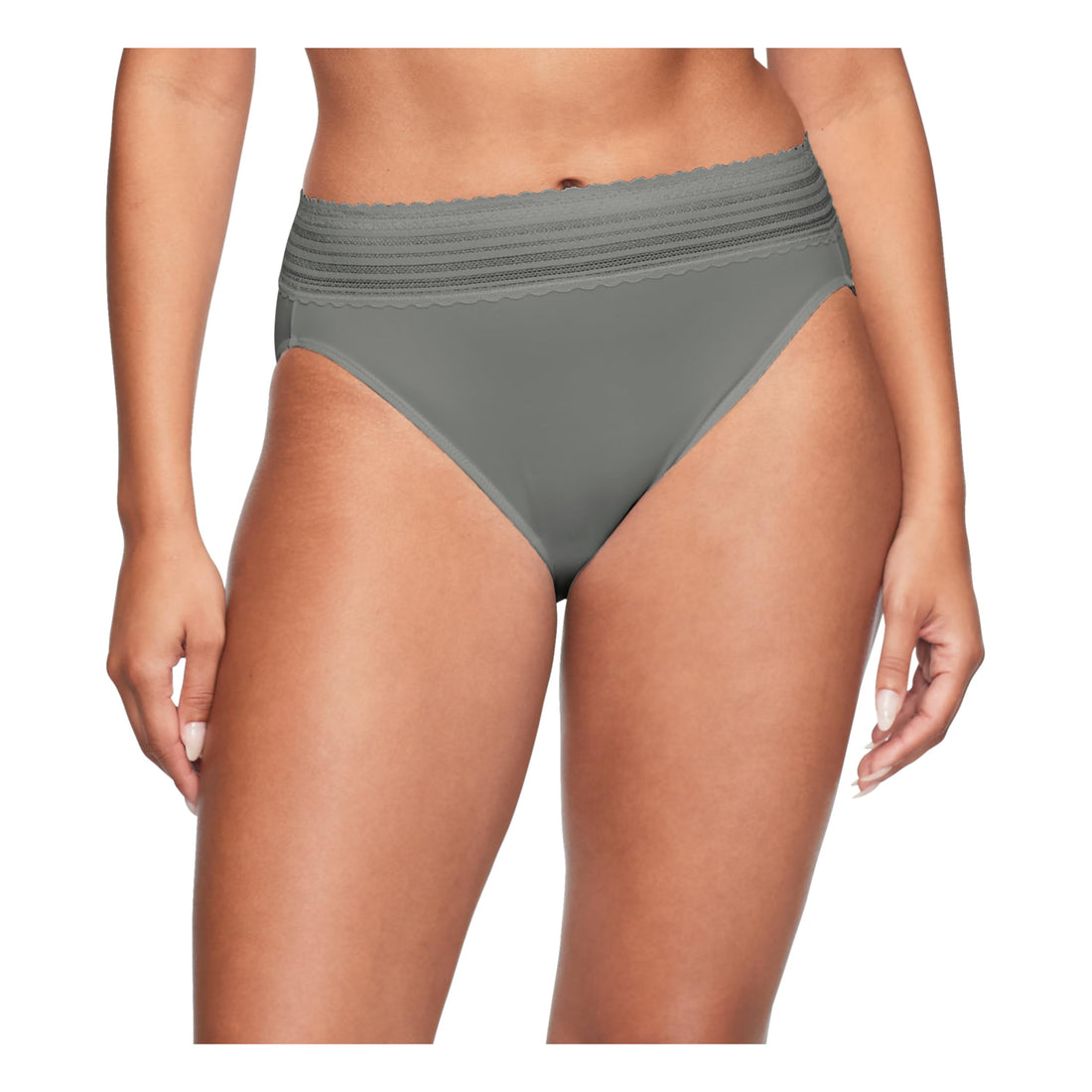 Warner's Women's No Pinching, No Problems Dig-Free Comfort Waist with Lace Microfiber Hi-Cut 5109J