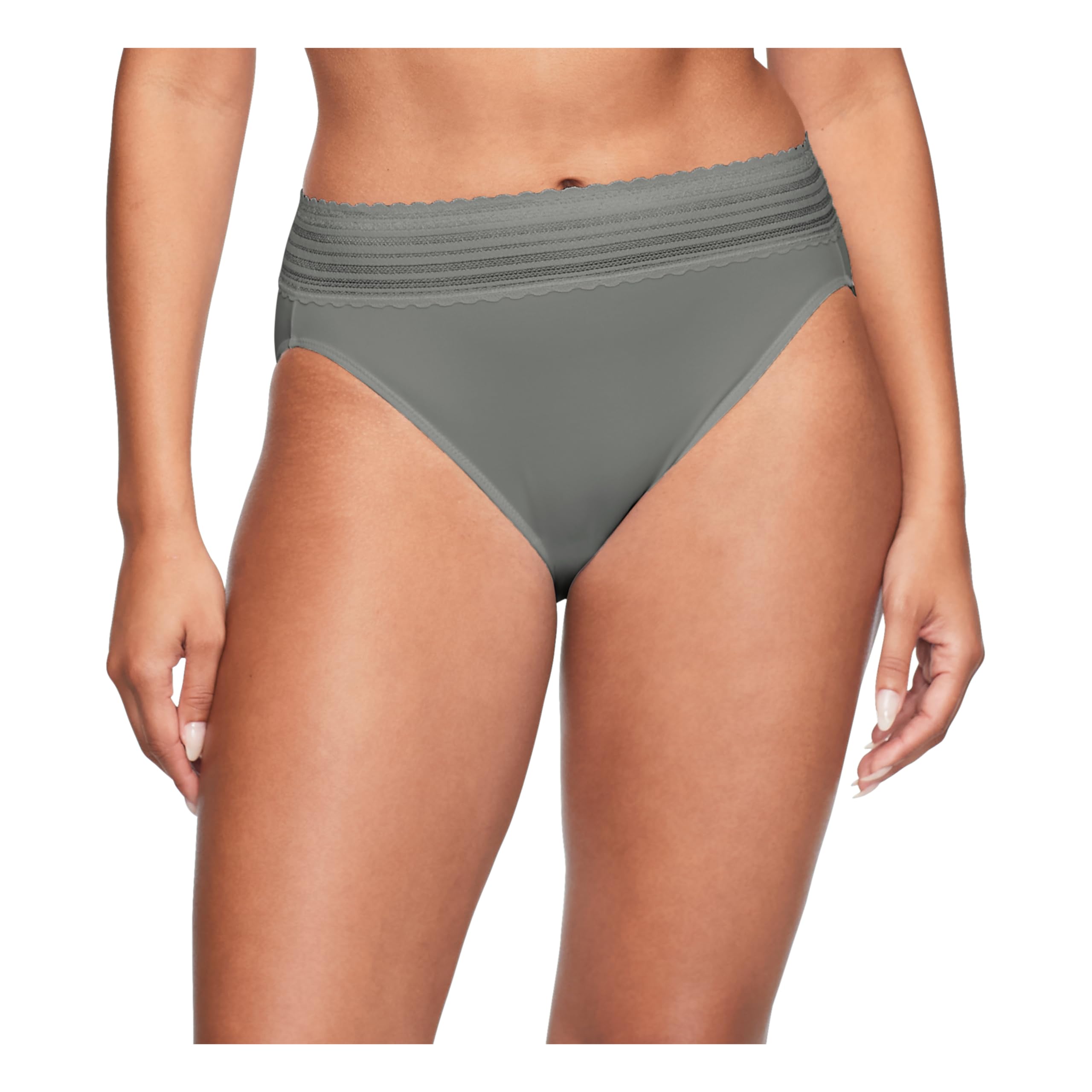 Warner's Women's No Pinching, No Problems Dig-Free Comfort Waist with Lace Microfiber Hi-Cut 5109J