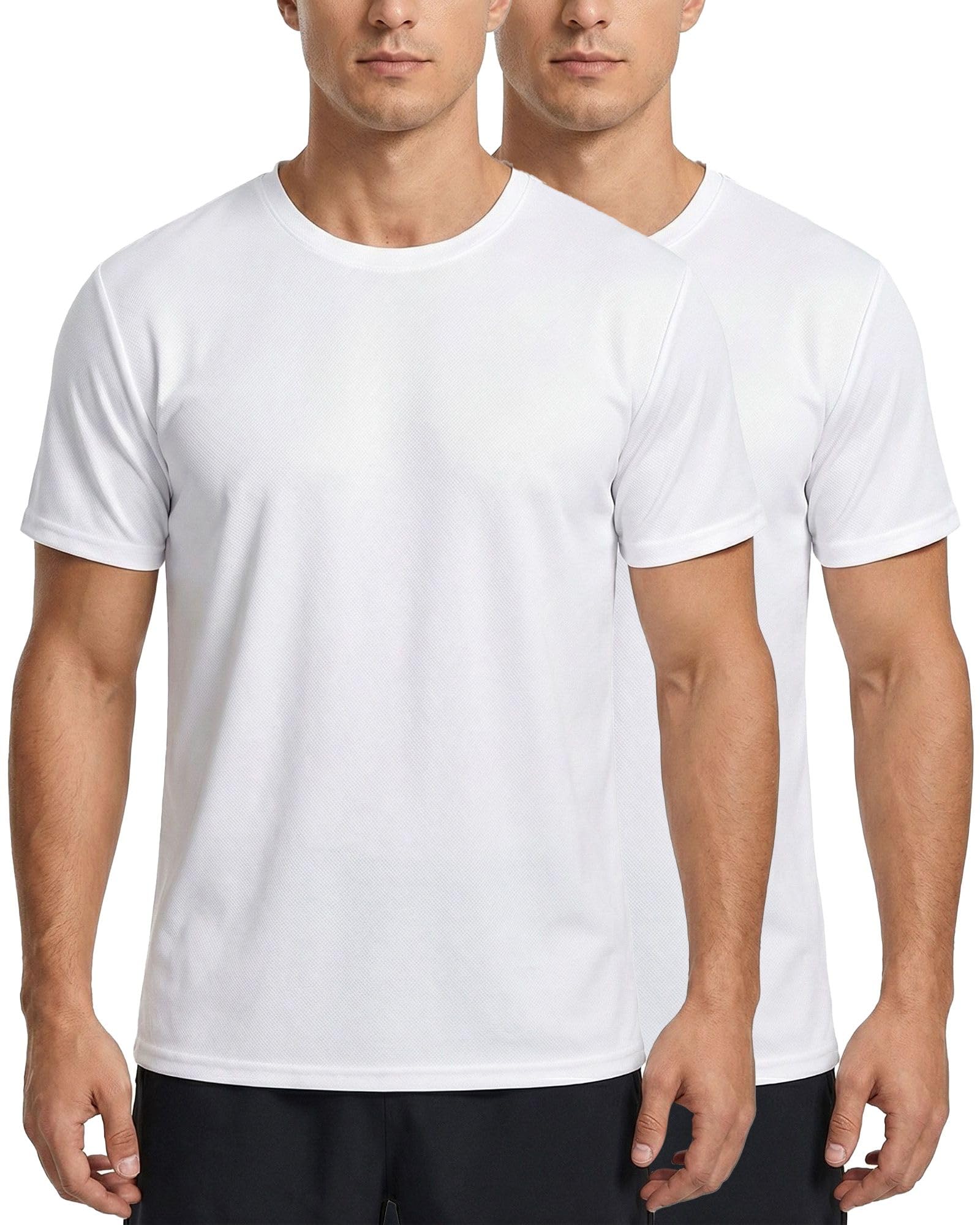 2Pcs Men's Short-Sleeve Sports T-Shirts, Quick-Drying and Breathable Tops for Gym, and Running
