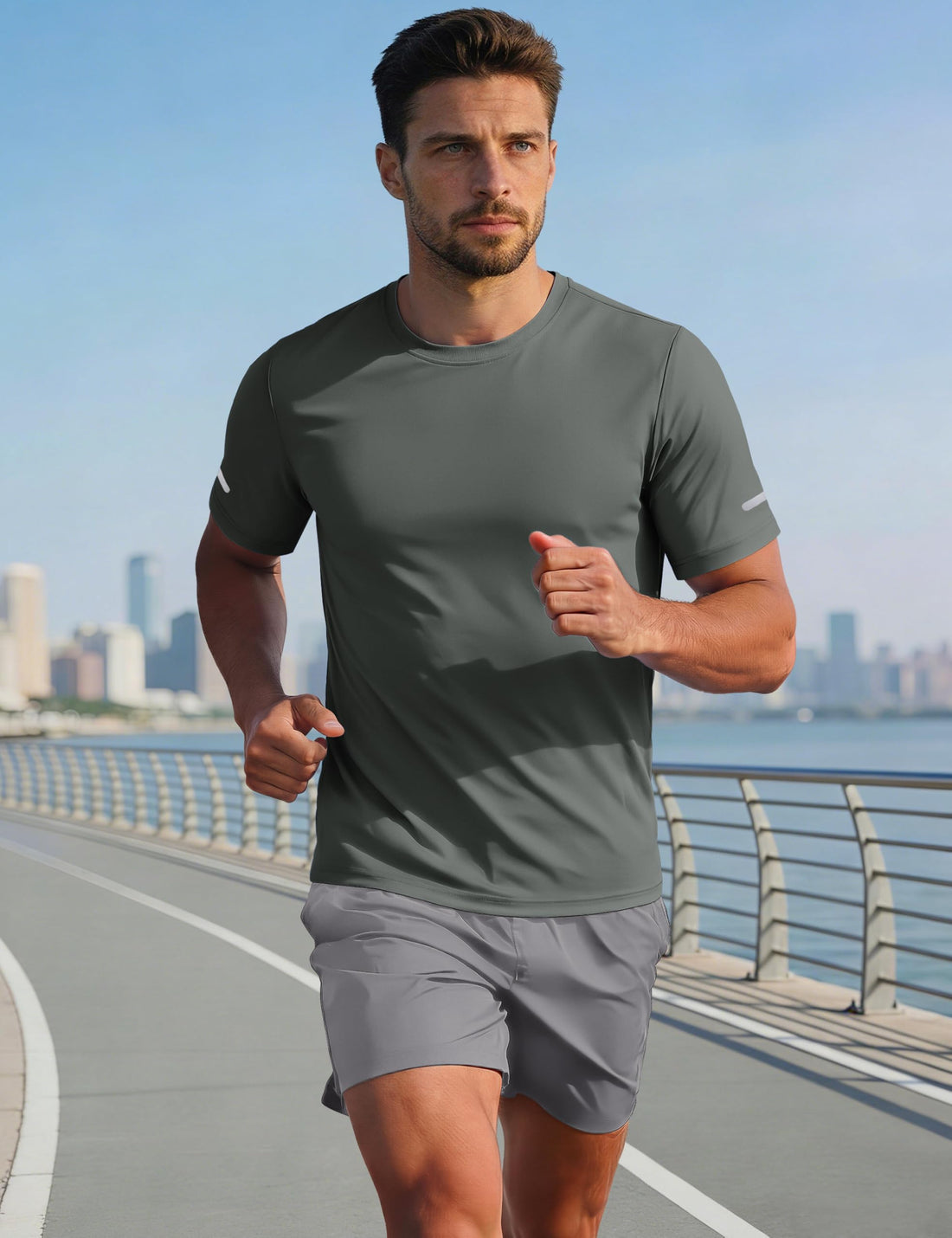 MAGCOMSEN Mens Workout Shirts Dry Fit Sun Protection Athletic Short Sleeve Shirt UPF 50+ Gym Running Swim Rash Guard Top