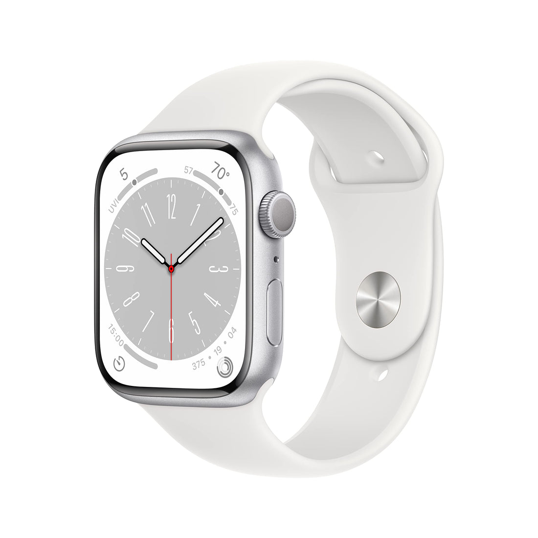 Apple Watch Series 8 [GPS, 45mm] - Midnight Aluminum Case with Midnight Sport Band, M/L (Renewed)