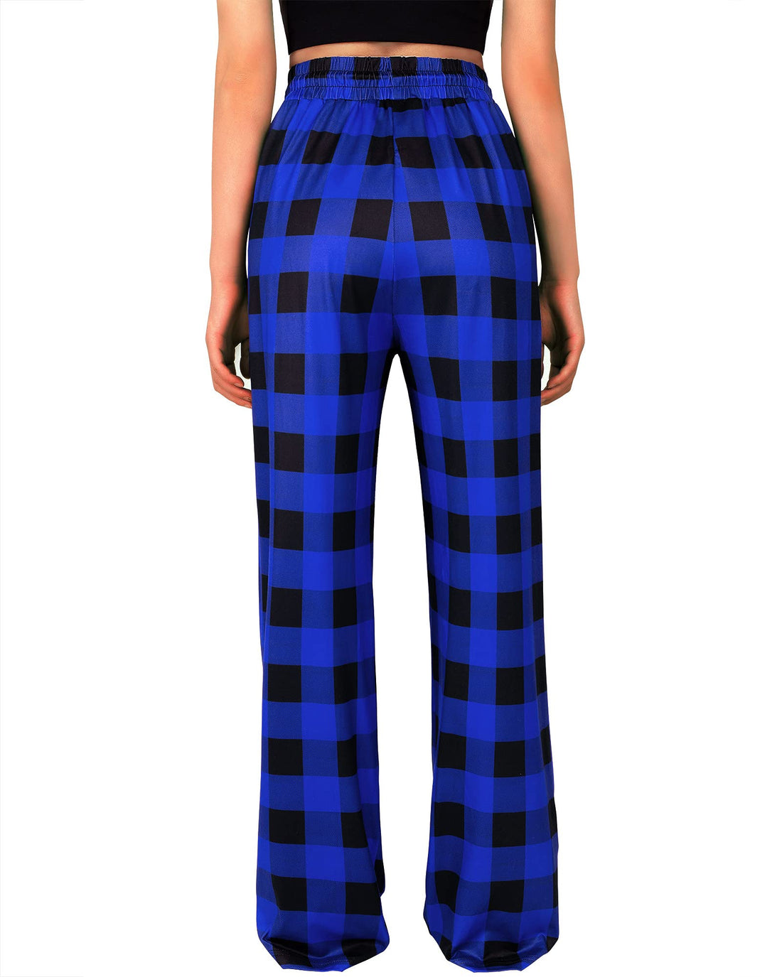 Womens Pajama Pants Plaid Stretch Comfy Lounge Pants Sleep Bottoms Y2K PJ