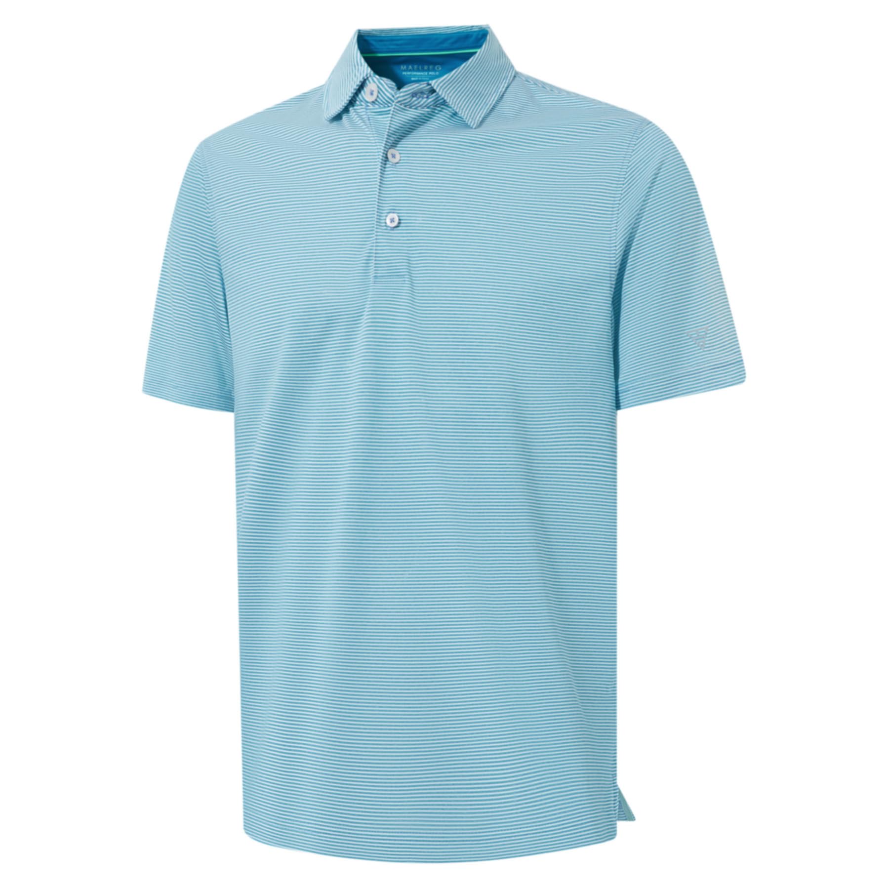 M MAELREG Men's Jacquard Stripe Golf Shirts Quick Dry Performance Short Sleeve Moisture Wicking Polo Shirt for Men