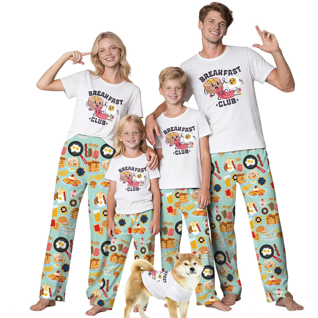 MI X TEE Matching Family Pajamas Set Mommy and Me Matching Outfits