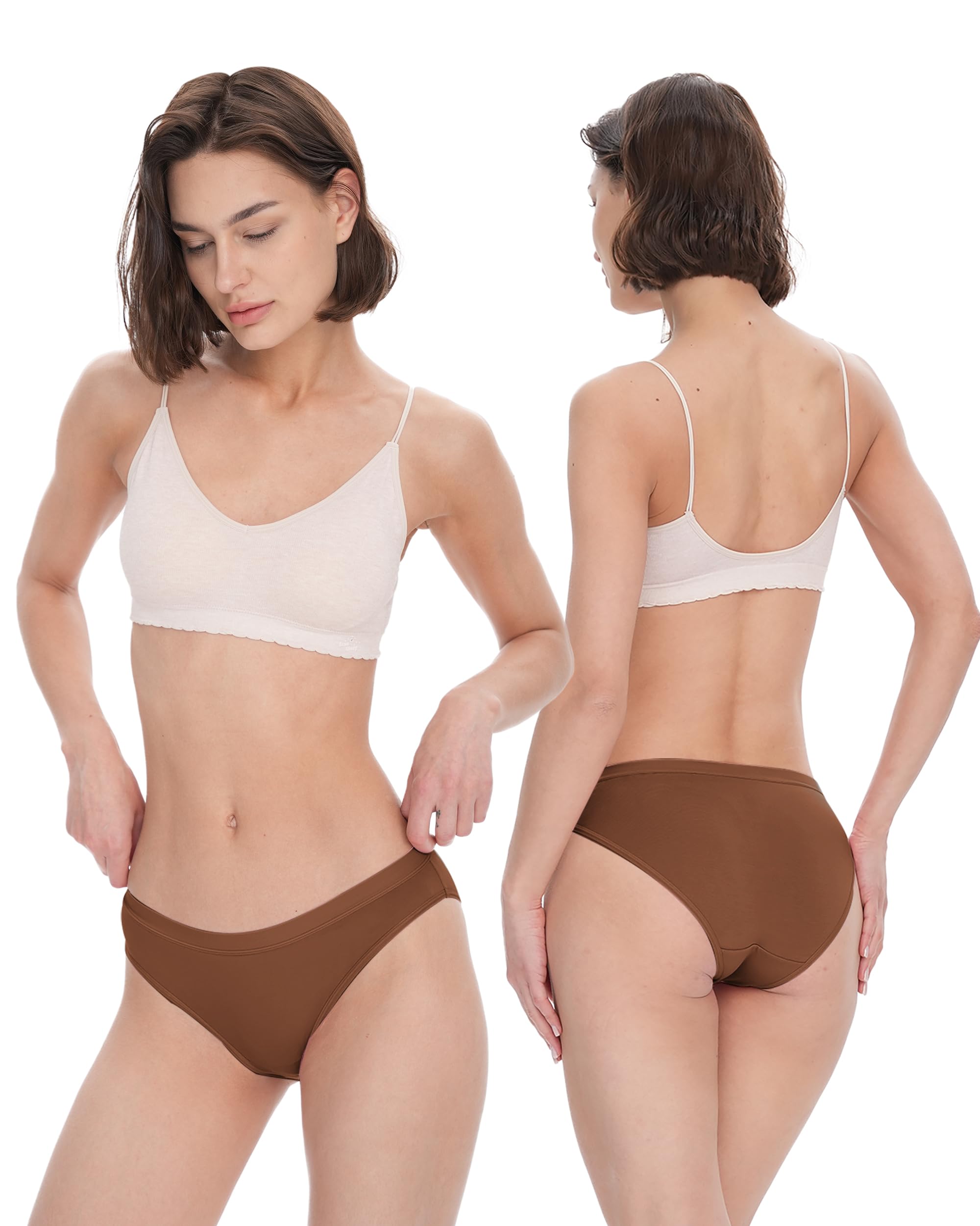 BAMBOO COOL Womens Underwear Bikini Underpants Hipster Ladies Panties Soft Stretch Breathable Panties for Women, 5-Pack