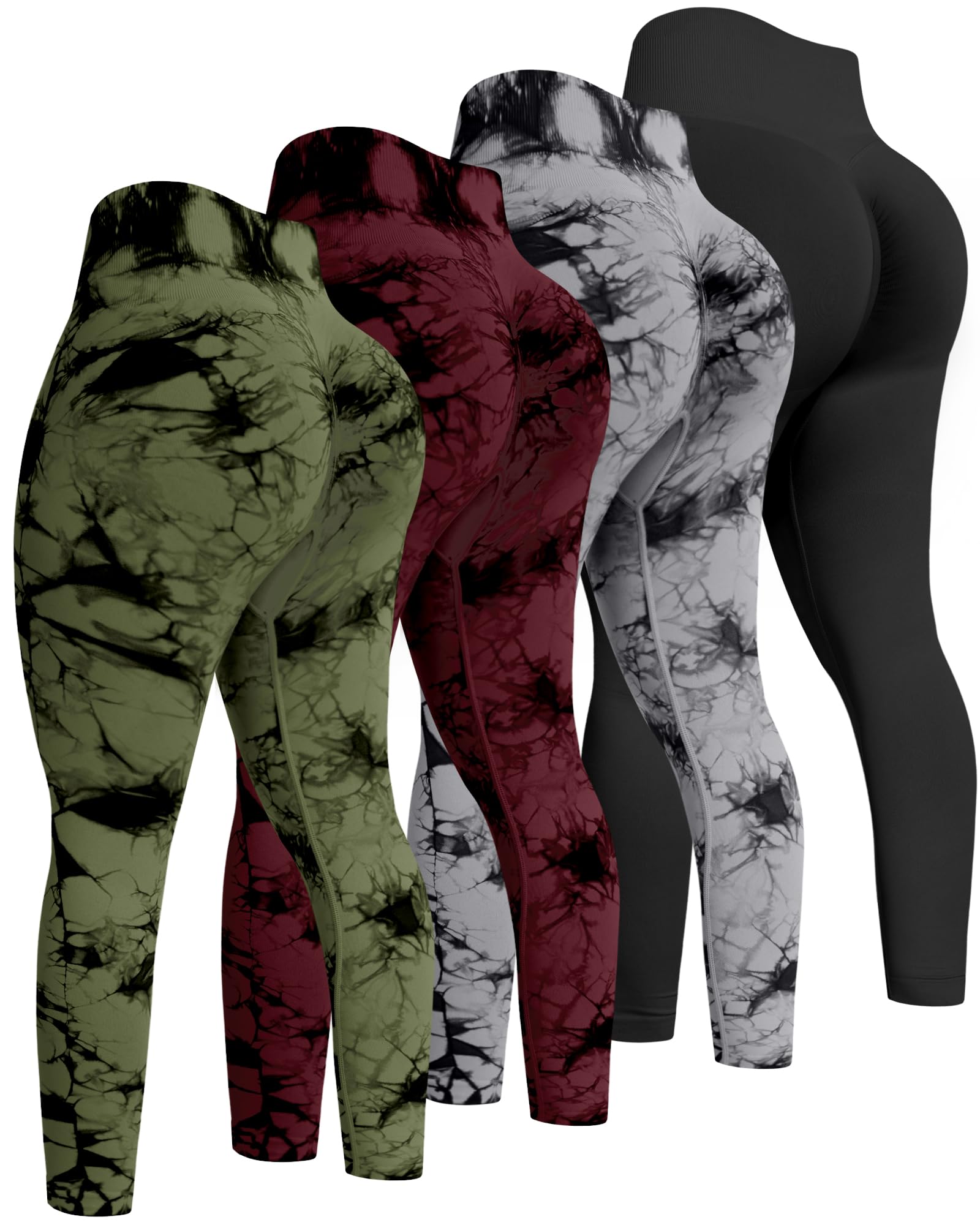 ATHVOTAR Workout Gym Leggings Women, High Waisted Seamless Butt Lifting Scrunch Butt Sports Leggings