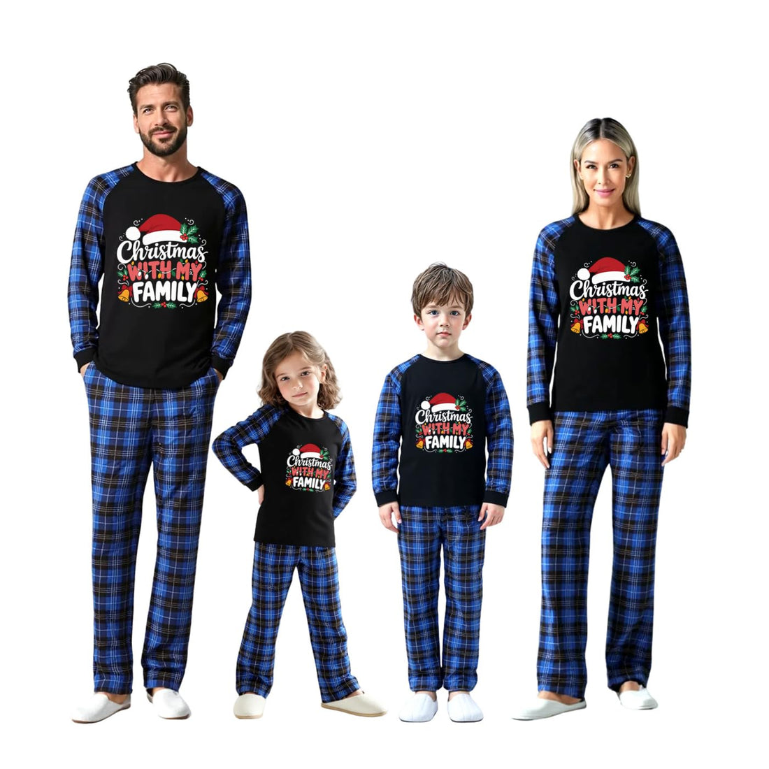 Family Christmas Match Pajamas Christmas Family Pjs Sets With Pocket