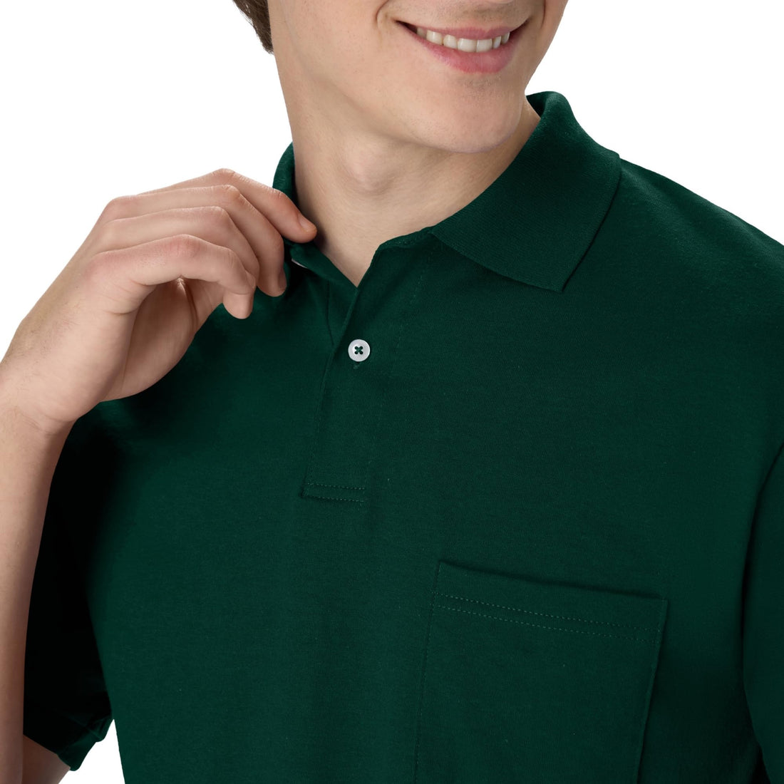 Hanes Men's Short Sleeve Jersey Pocket Polo (Pack of 2)
